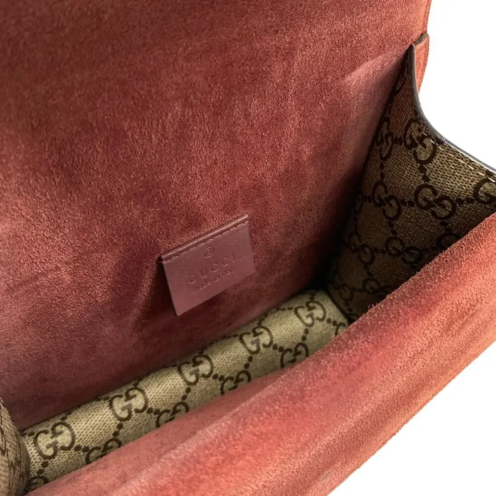 Gucci Dionysus/GG Blooms Shoulder Bag 421970 Beige Dark Brown Multi PVC Suede - Picture 7 of 15